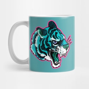 Teal blue tiger Mug